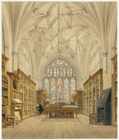 Library of Winchester College af Frederick Mackenzie