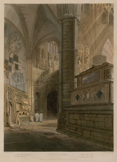 North East Area, Westminster Abbey, London af Frederick Mackenzie