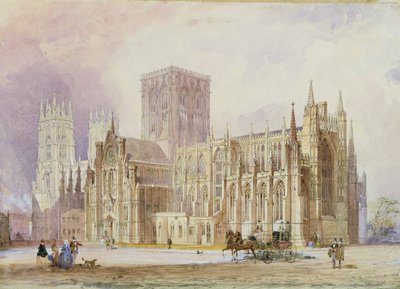 York Minster: udsigt mod syd af Frederick Mackenzie