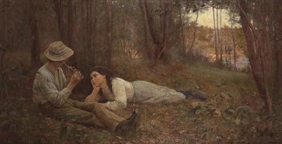 Fløjtespilleren af Frederick McCubbin