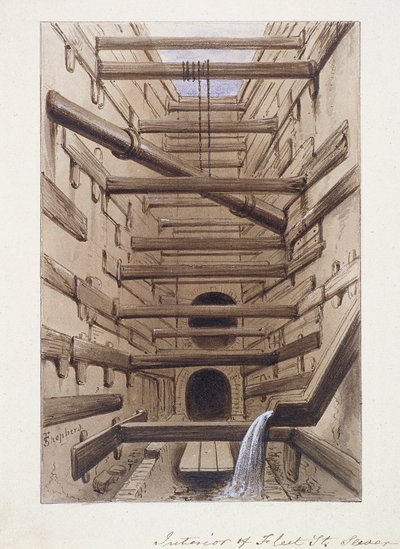Fleet Street, London, 1845 af Frederick Napoleon Shepherd