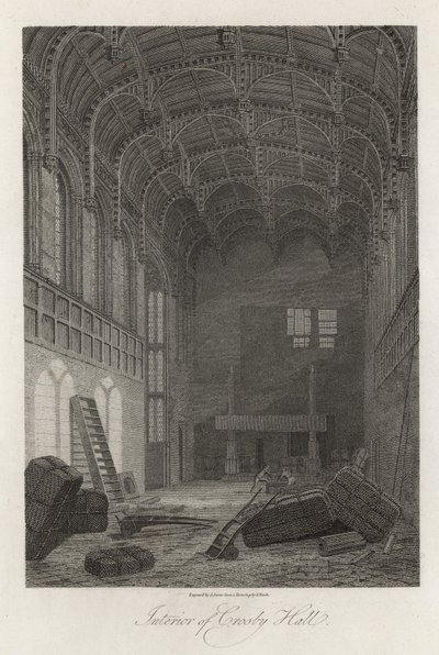 Interiør af Crosby Hall af Frederick Nash