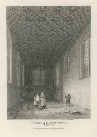 Interiør af Savoy-kapellet af Frederick Nash
