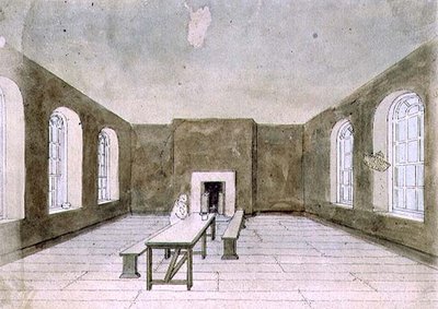 The Condemned Room, Newgate Prison (akvarel) af Frederick Nash