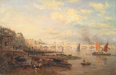Themsen og Waterloo Bridge fra Somerset House af Frederick Nash