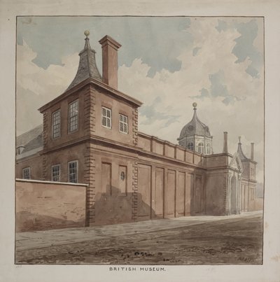 Udsigt over British Museum, Holborn, ca. 1807 af Frederick Nash