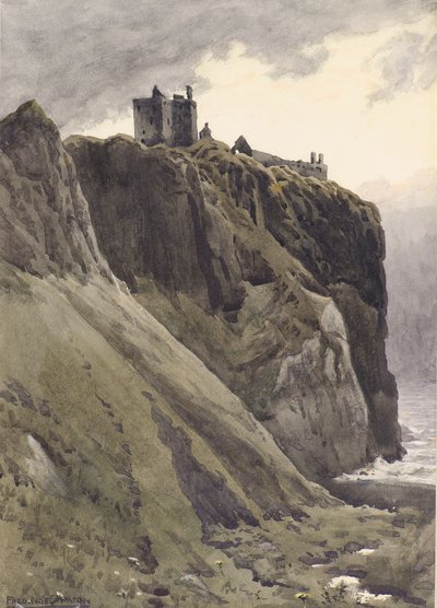 Old Castle, Dunottar (akvarel) af Frederick Noel Paton