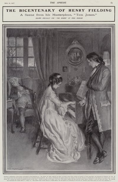En scene fra Henry Fieldings Tom Jones (litho) af Frederick Pegram
