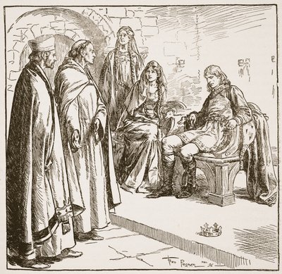 Dunstan, Edwy og Elgiva, illustration fra 