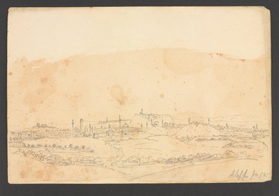 Aleppo fra SW, Syrien af Frederick Peter Layard