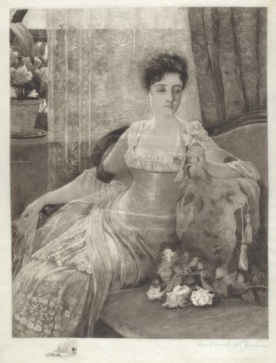 Uden titel (Girl on a Couch) af Frederick W. Freer