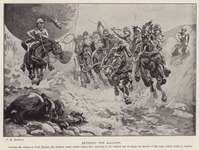 At trække ballonen tilbage (litho) af Frederick William Burton