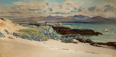 Snowdon og Caernarvon fra Llanddwyn Island, 1917. af Frederick William Hayes