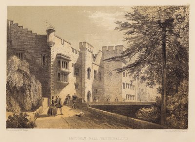Brougham Hall, Westmoreland (akvatint) af Frederick William Hulme