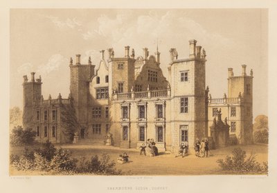 Sherborne Lodge, Dorset (akvatint) af Frederick William Hulme