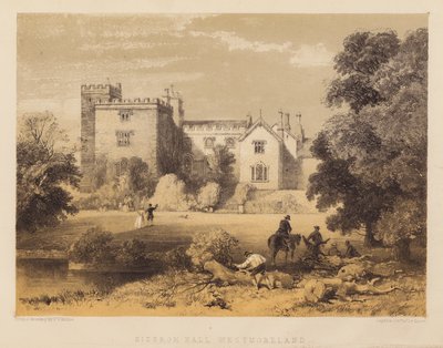 Sizergh Hall, Westmoreland (akvatint) af Frederick William Hulme