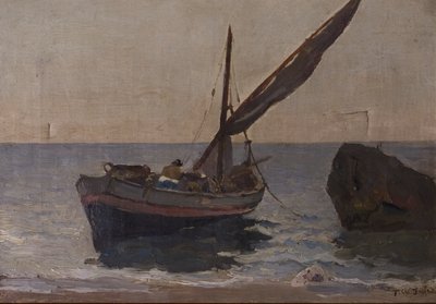 Boats on the Shore, begyndelsen af det 20. århundrede af Frederick William Jackson