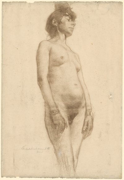 Stående nøgen kvinde, 1885. af Frederick William MacMonnies