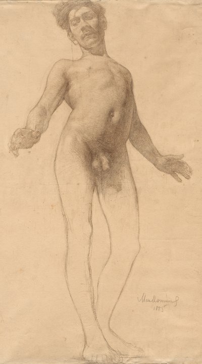 Stående nøgen mand, 1885. af Frederick William MacMonnies