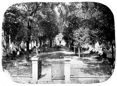 Camp Independence ved Independence Hall, ca. 1860 (s/h-foto) af Frederick de Bourg Richards