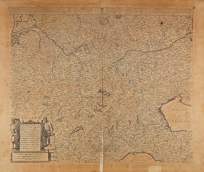 Central-Nordeuropa og Norditalien, Kort af Frederik de Wit, Amsterdam, Kobberstik af Frederick de Wit