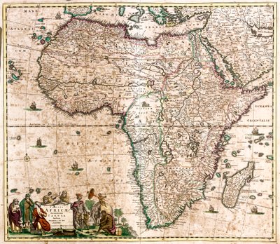 Kort over Afrika (radering af Frederick de Wit