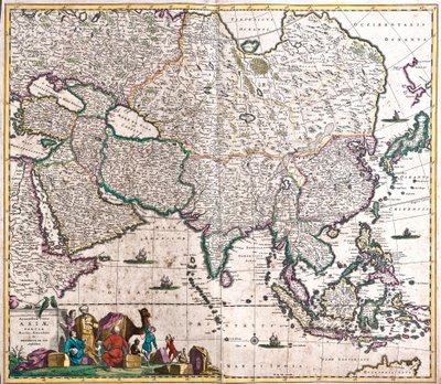 Kort over Asien (radering af Frederick de Wit