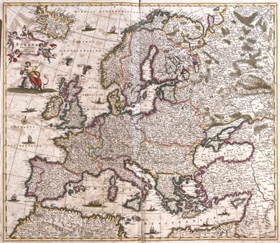 Kort over Europa (radering af Frederick de Wit