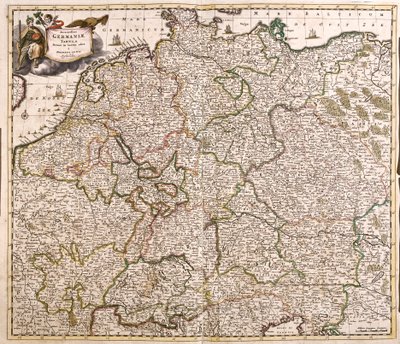 Kort over Tyskland (radering af Frederick de Wit