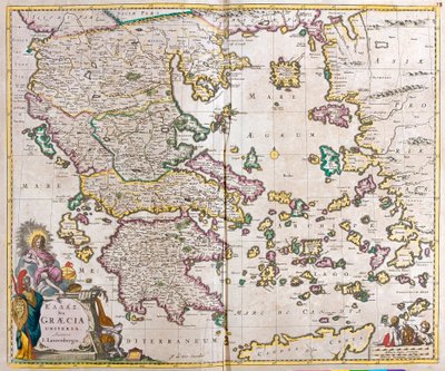 Kort over Grækenland (radering af Frederick de Wit