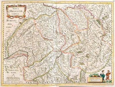 Kort over Schweiz (radering af Frederick de Wit