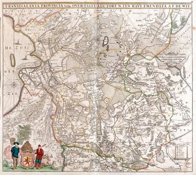 Kort over Transsylvanien-provinsen (Rumænien) (radering af Frederick de Wit