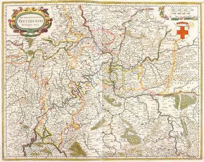 Kort over Archeveche of Treves (Tyskland) (radering af Frederick de Wit