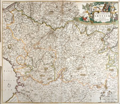 Kort over greven af Artois (Frankrig) (radering af Frederick de Wit