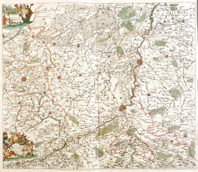 Kort over Liège stift (Belgien) (radering af Frederick de Wit