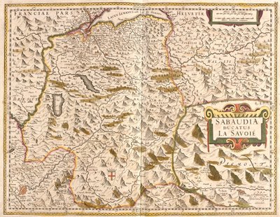 Kort over hertugdømmet Savoie (Frankrig) (radering af Frederick de Wit