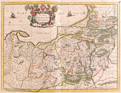 Kort over kongeriget Preussen (Tyskland) (radering af Frederick de Wit