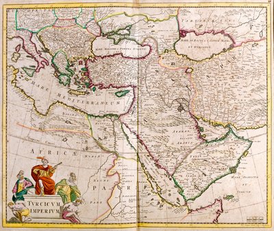 Kort over det tyrkiske imperium (radering af Frederick de Wit