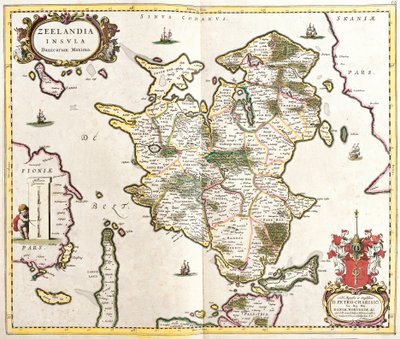 Kort over øen Zelande (Holland) (radering af Frederick de Wit