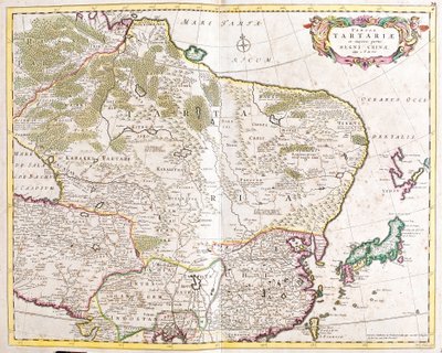 Kort over regionen Tartare (Rusland og Kina) (radering af Frederick de Wit