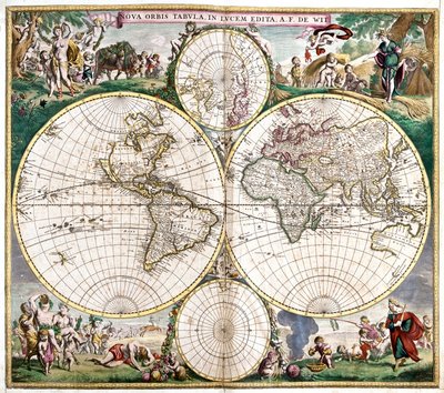 Planisphere World (ætsning af Frederick de Wit