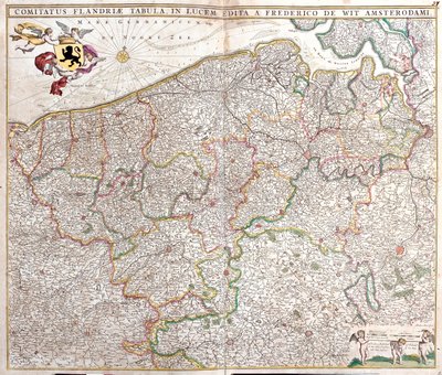 Zeeland, Nord-Pas-de-Calais, den flamske region, Vallonien, Bruxelles, Holland, Frankrig, Belgien af Frederick de Wit