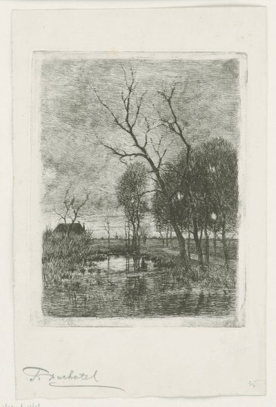 Tusmørke af Fredericus Jacobus van Rossum du Chattel (signed by artist)
