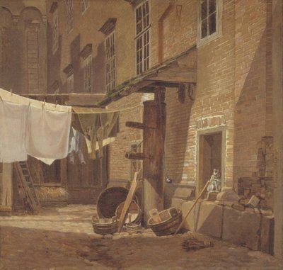 Den bageste gård på Charlottenborg Slot af Frederik Hansen Sodring