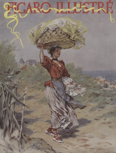 I Biarritz. Forside af Le Figaro Illustre, marts 1895 af Frederik Hendrik Kaemmerer