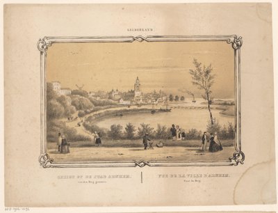 Udsigt over Arnhem Udsigt over byen Arnhem taget fra den Berg (titel på objekt) Gelderland (serietitel på objekt) af Frederik Lodewijk Huygens