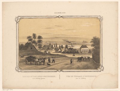 Udsigt over Oosterbeek Udsigt over landsbyen Oosterbeek fra Taffelbjerget (titel på objektet) Gelderland (serietitel på objekt) af Frederik Lodewijk Huygens