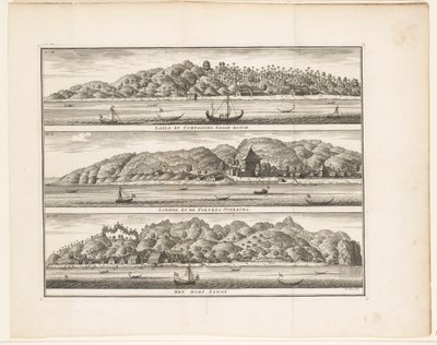 Flere VOC-forstærkninger på Ceram Laäla af Compagnies Sagoe-bosch / Loehoe, and the Fortres Overburg / Landsbyen Saway (titel på objektet) af Frederik Ottens