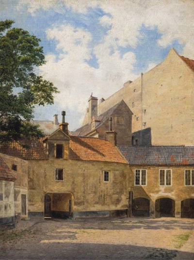 Fra gården i Thotts Palais på Kongens Nytorv. af Frederik Vermehren