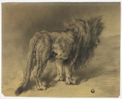 Stående løve med lurvet manke af Frederik William Zurcher